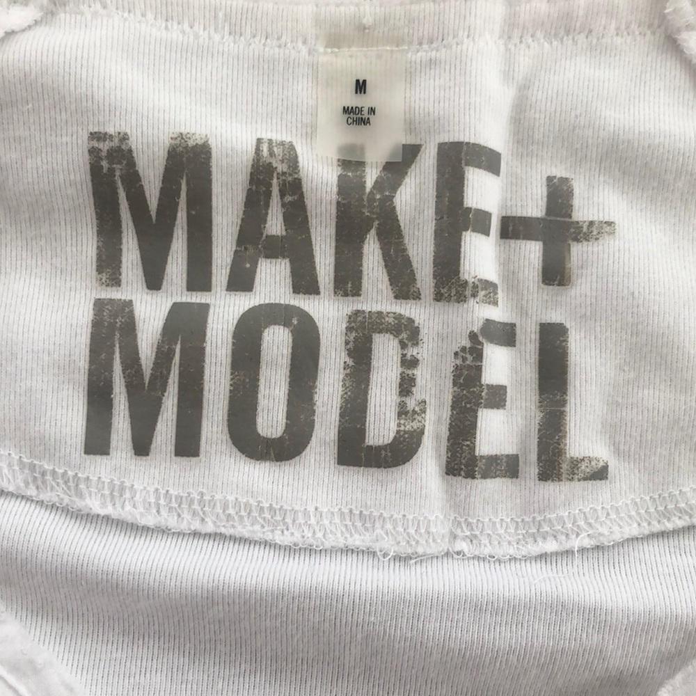 White deep V Henley - Picture 3 of 7